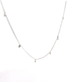 14k White Gold .33ct G SI1 (13) Round Diamond Dangle Diamond By the Yard Necklace
